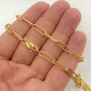 14K Gold Filled Smooth Paperclip Necklace